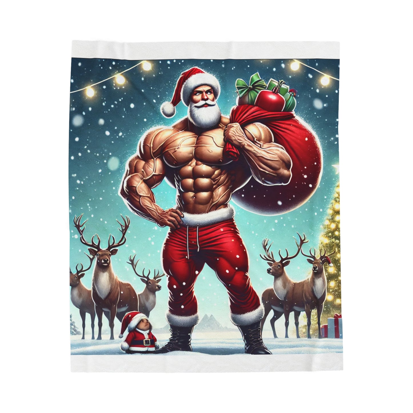 Jacked Santa Plush Blanket